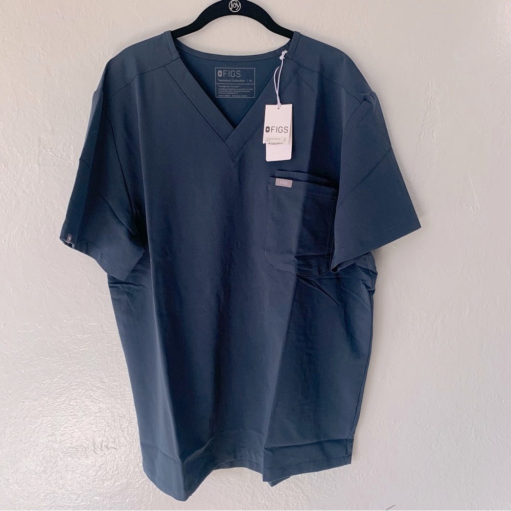 Figs Leon Scrub Top in Dark Harbor NWT